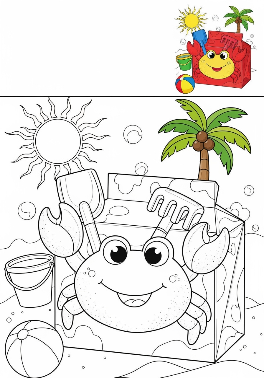medium toys and games Outdoor Toys sand toy kids coloring page 1